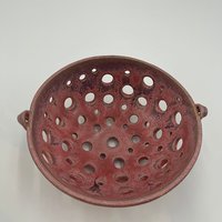 Hand-made Purple-Pink Pedestal Berry Bowl