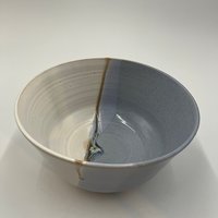 Handmade Beach Inspired Blue and White Serving Bowl