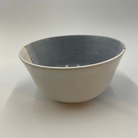 Handmade Beach Inspired Blue and White Serving Bowl