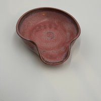 Handmade Pink-Purple Ceramic Spoon Rest