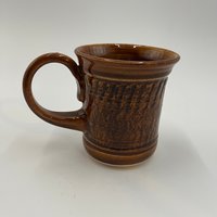 Handmade Ceramic Honey Glazed Chattered Mug