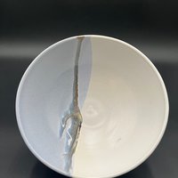 Handmade Blue and White Beach Inspired Ceramic Bowl