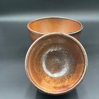 Wood fired, Hand made Ceramic Bowl Set - Earthy colors, rustic feeling