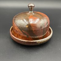 Handmade Wood fired Rustic Ceramic Butter Dish