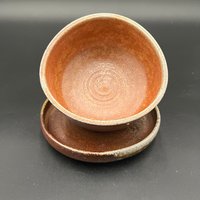 Handmade Wood fired Rustic Ceramic Butter Dish