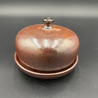 Handmade Wood fired Rustic Ceramic Butter Dish
