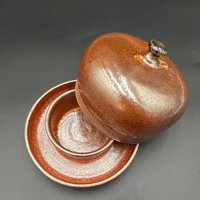 Handmade Wood fired Rustic Ceramic Butter Dish