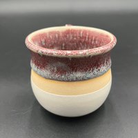 Small Handmade Ceramic Multi-colored Mug - great for espresso