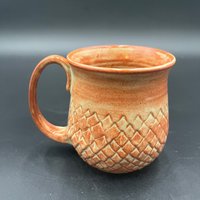 Handmade Ceramic Dragon Scale Inspired Earthy Mug