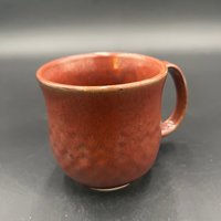 Handmade Ceramic Dragon Scale Inspired Earthy Red Mug