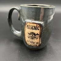 Handmade Ceramic “Poison” Inspired Black and Grey Mug - Arsenic