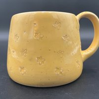 Handmade Honeybee Bright Yellow Ceramic Mug