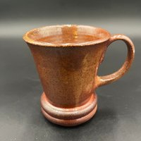 Wood fired Earthy Rolled Bottom Mug - handmade
