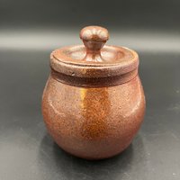 Hand-made Ceramic Woodfired Large Lidded Jar