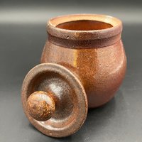 Hand-made Ceramic Woodfired Large Lidded Jar