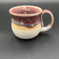 Small Handmade Ceramic Multi-colored Mug - great for espresso