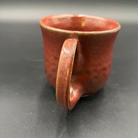 Handmade Ceramic Dragon Scale Inspired Earthy Red Mug