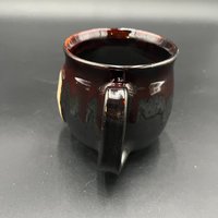 Handmade Ceramic Witch Inspired Black and Red Mug - Witch’s Brew
