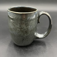 Handmade Ceramic “Poison” Inspired Black and Grey Mug - Arsenic