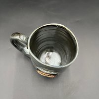 Handmade Ceramic “Poison” Inspired Black and Grey Mug - Arsenic