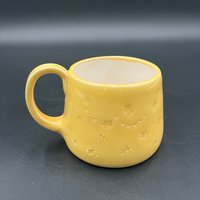Handmade Honeybee Bright Yellow Ceramic Mug