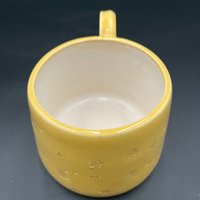 Handmade Honeybee Bright Yellow Ceramic Mug