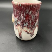 Handmade Alice In Wonderland Inspired “Drink Me” Purple Drip Ceramic Mug