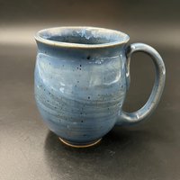 Handmade Marbled Blue Ceramic Mug