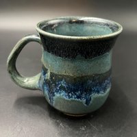 Handmade Blue Drip Glaze Ceramic Mug