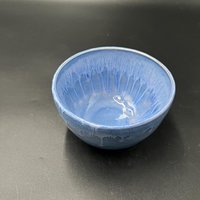 Handmade Blue Drip Glazed Ceramic Bowl