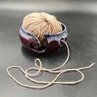Handmade Purple Drip Glazed Ceramic Yarn Bowl
