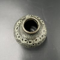 Handmade Black and White Ceramic Bud Vase