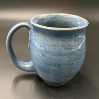 Handmade Marbled Blue Ceramic Mug
