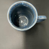Handmade Marbled Blue Ceramic Mug