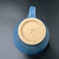 Handmade Marbled Blue Ceramic Mug