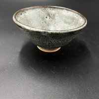 Handmade Small Black and White Ceramic Bowl
