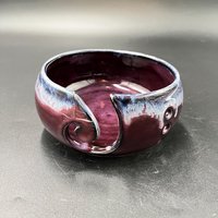 Handmade Purple Drip Glazed Ceramic Yarn Bowl