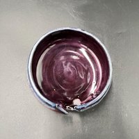 Handmade Purple Drip Glazed Ceramic Yarn Bowl