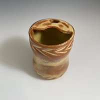 Handmade Ceramic Golden Travel Mug