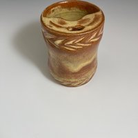 Handmade Ceramic Golden Travel Mug