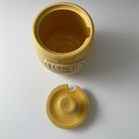 Handmade Ceramic Honey Jar - vibrant yellow