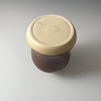 Handmade Ceramic Oil or Vinegar Dispenser - Purple Aubergine