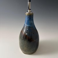 Handmade Ceramic Oil or Vinegar Dispenser - Dramatic Glaze Effects