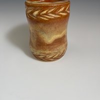 Handmade Ceramic Golden Travel Mug