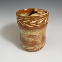 Handmade Ceramic Golden Travel Mug