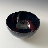 Handmade Ceramic Ramen Bowl - Northern Lights Glaze