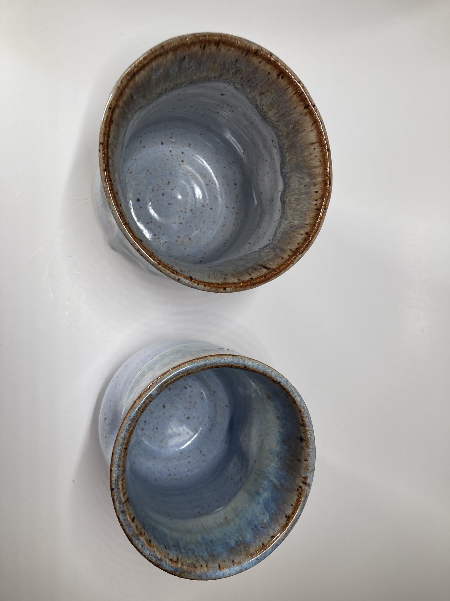 Blue and Honey Handle-less mug