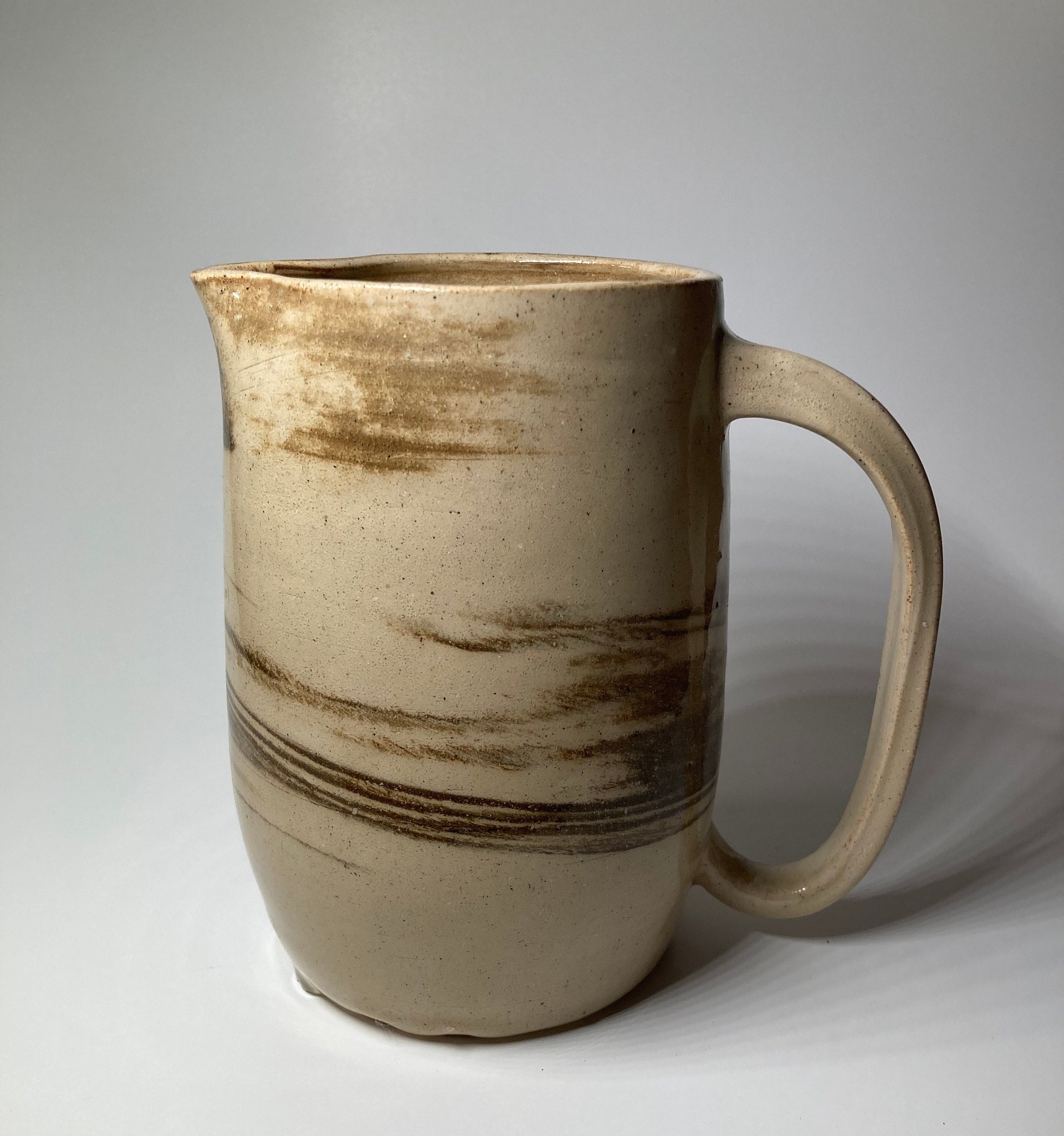 Handmade marbled ceramic pitcher