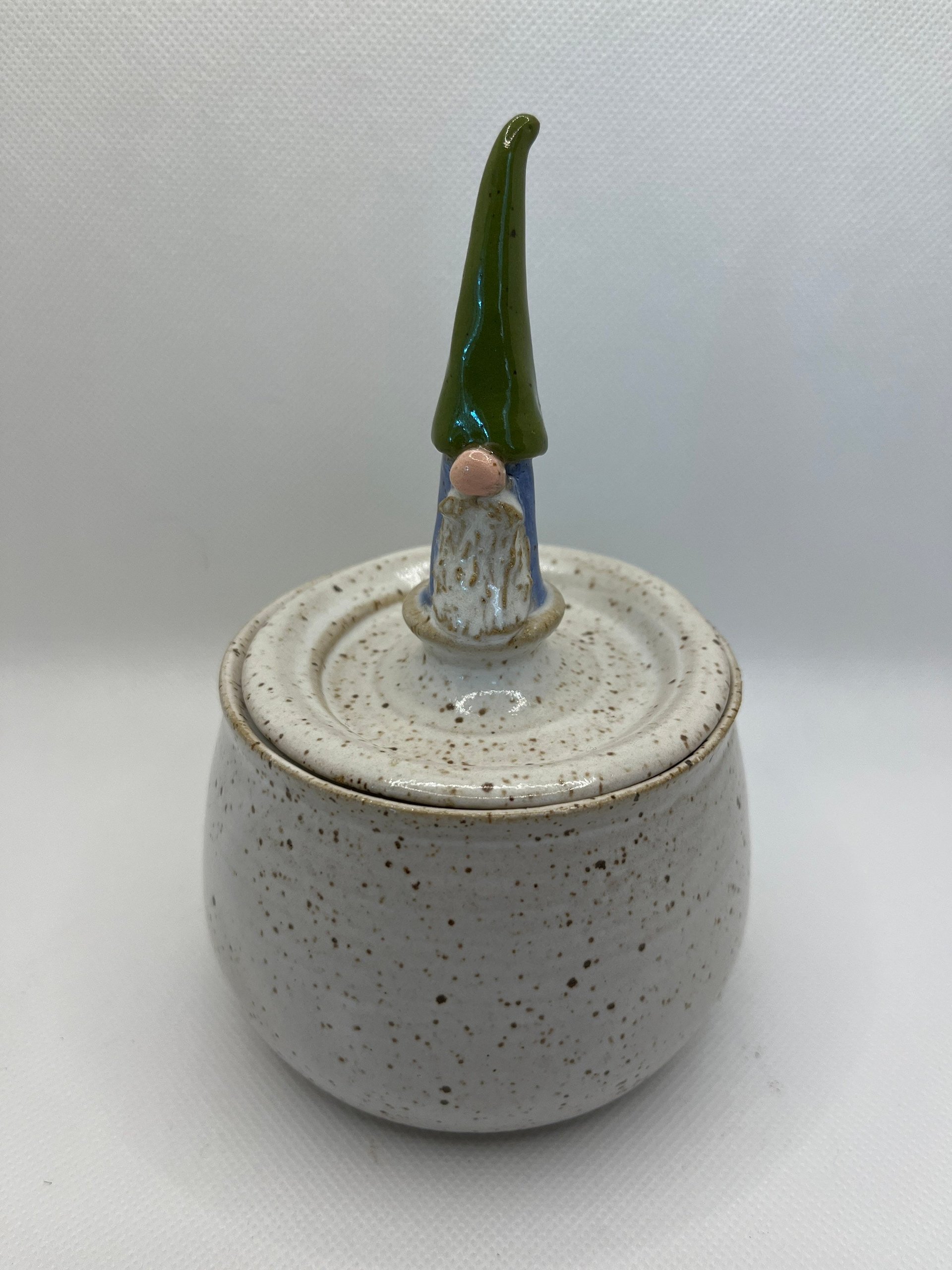 Handmade Gnome Lidded Jar