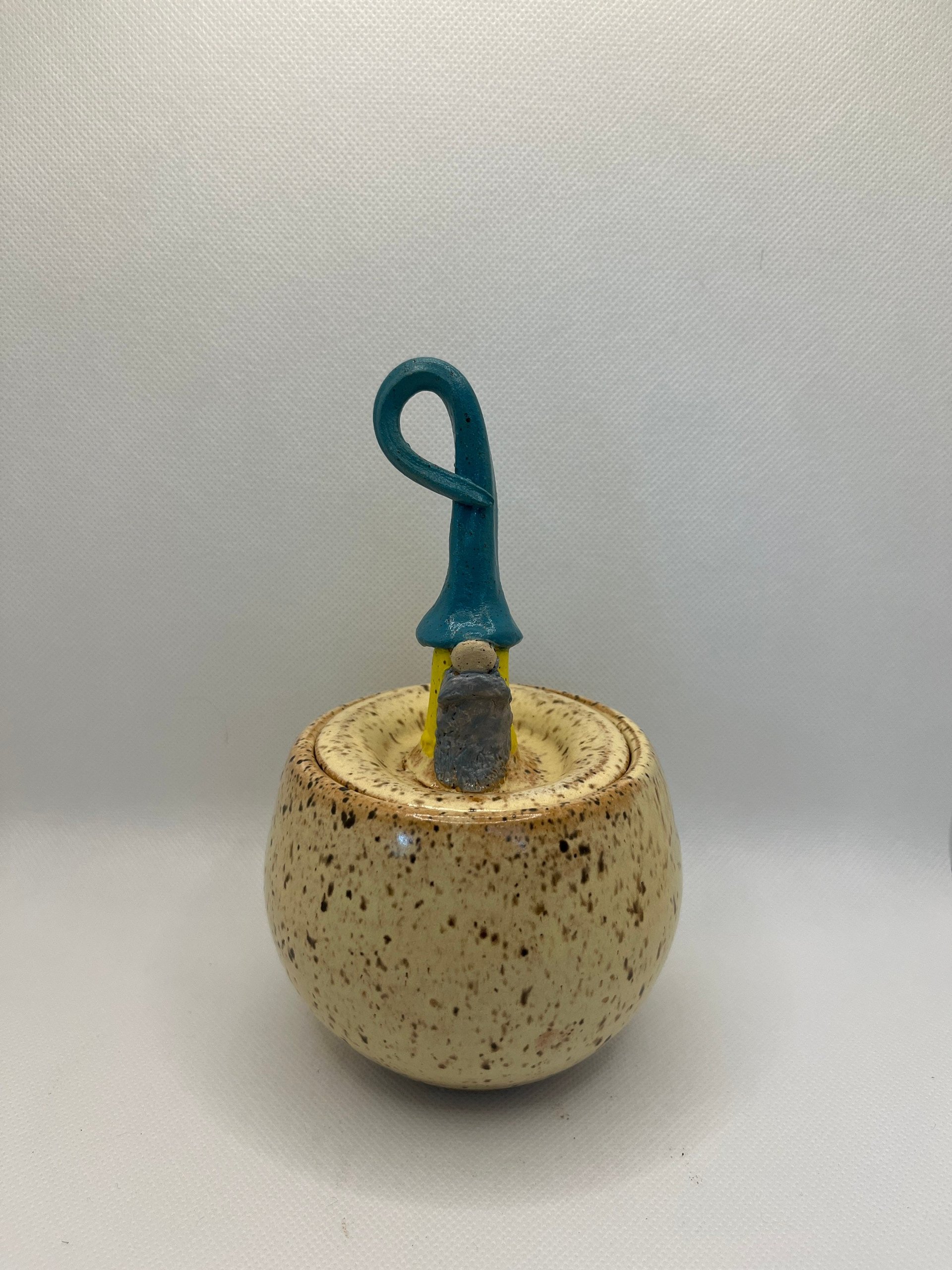 Handmade Gnome Lidded Jar